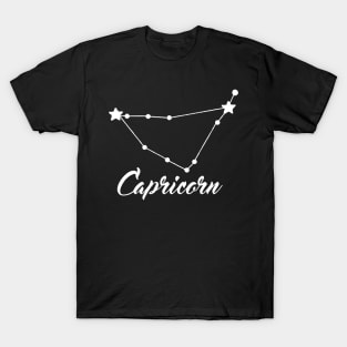 Capricorn - White print T-Shirt